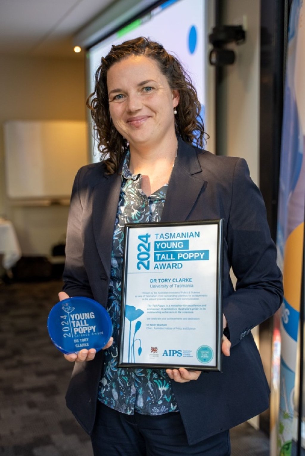 In 2024, Tory received a Young Tall Poppy Science Award.